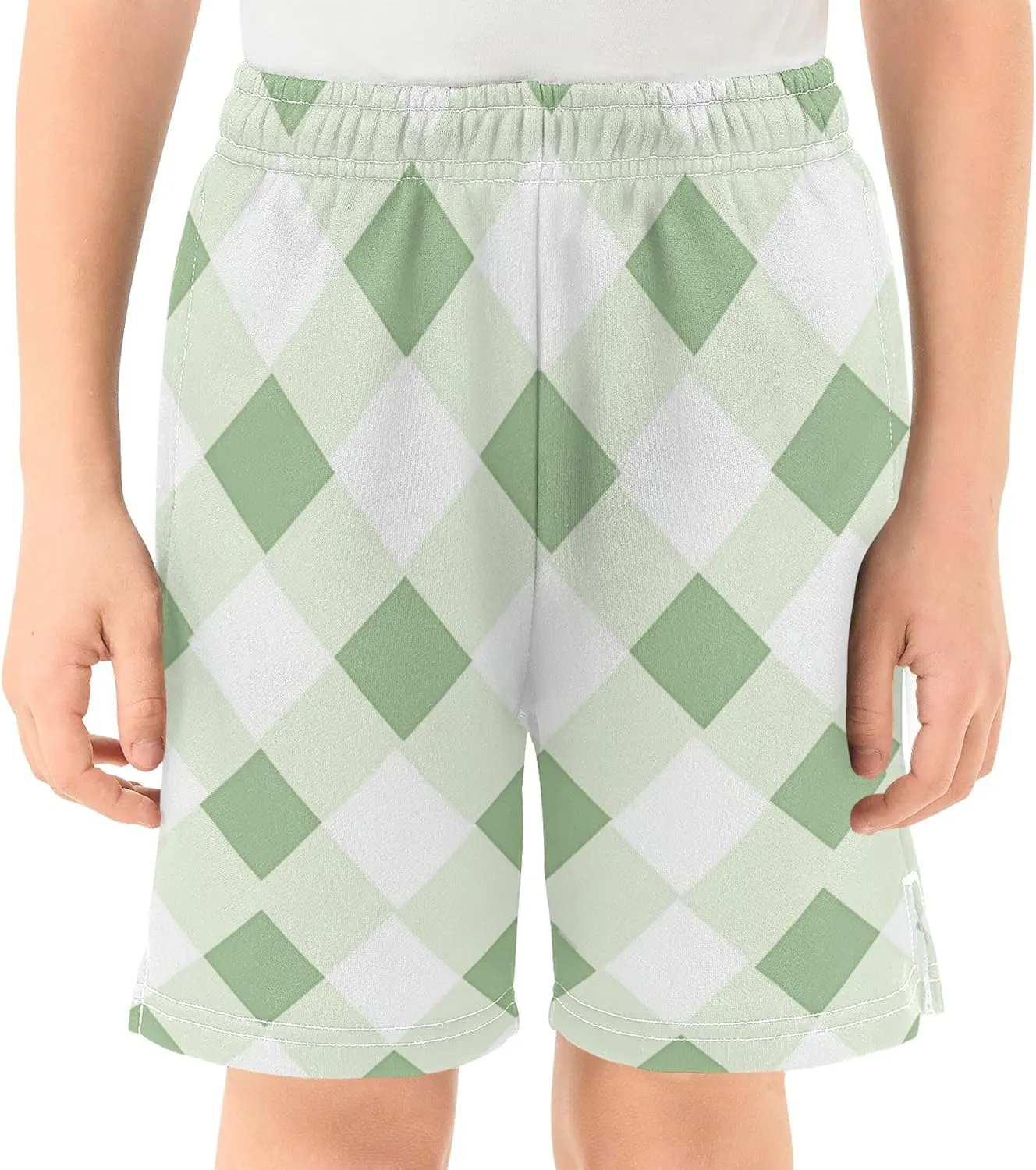 Youth Boys Cargo Shorts Lightweight Athletic Running Workout Shorts with Pockets
