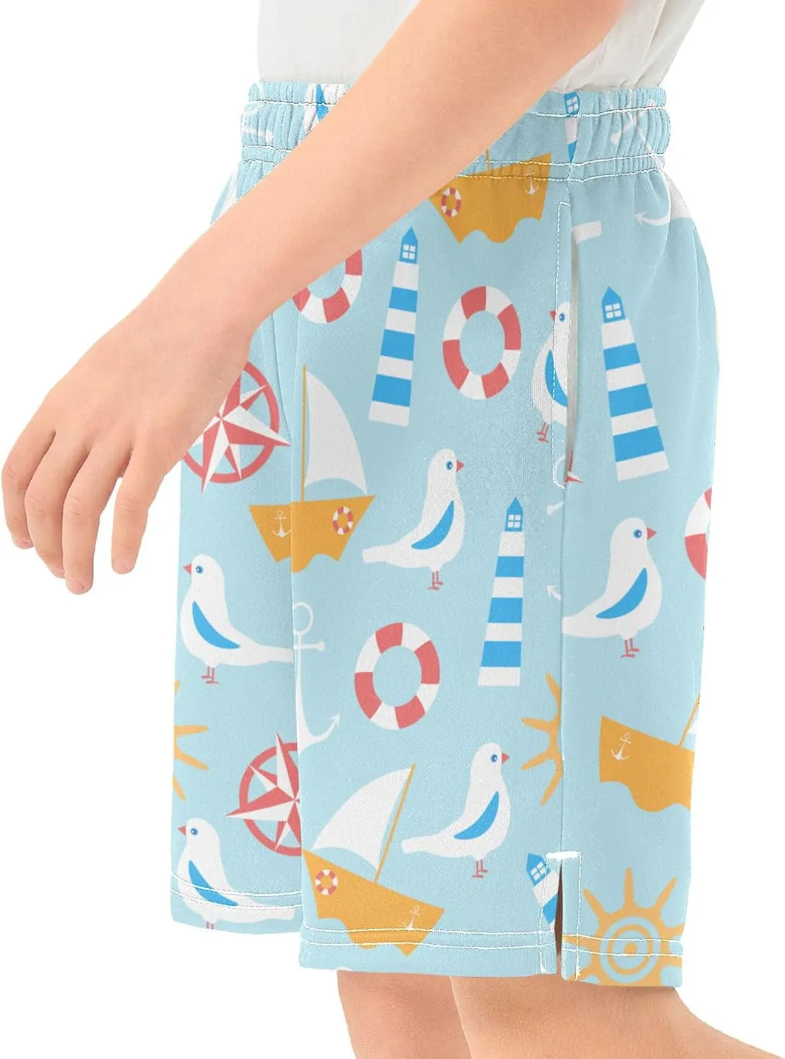 Youth Boys Cargo Shorts Lightweight Athletic Running Workout Shorts with Pockets